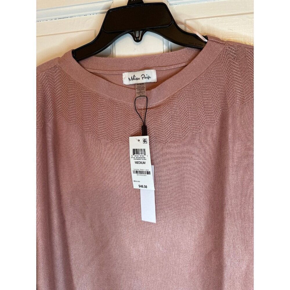 Melissa Paige Dusty Rose Sweater size M NWT - Picture 2 of 4
